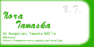 nora tamaska business card